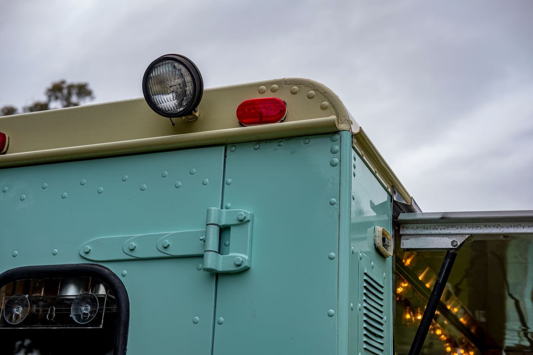 Food truck parked and open for service